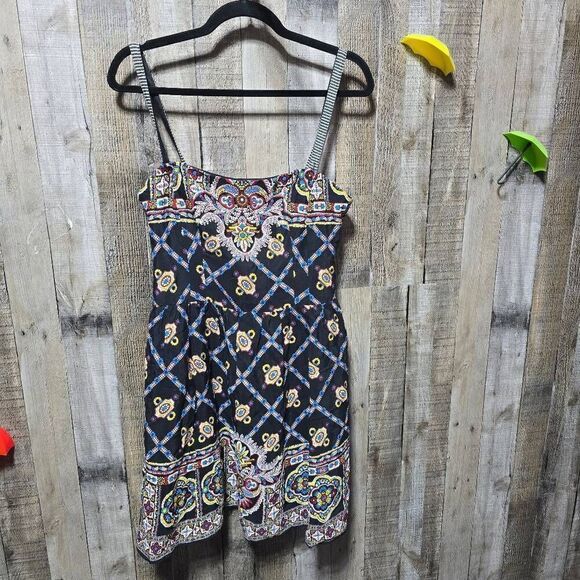 Nanette Lepore Black Pattern Mini Dress - Picture 1 of 4